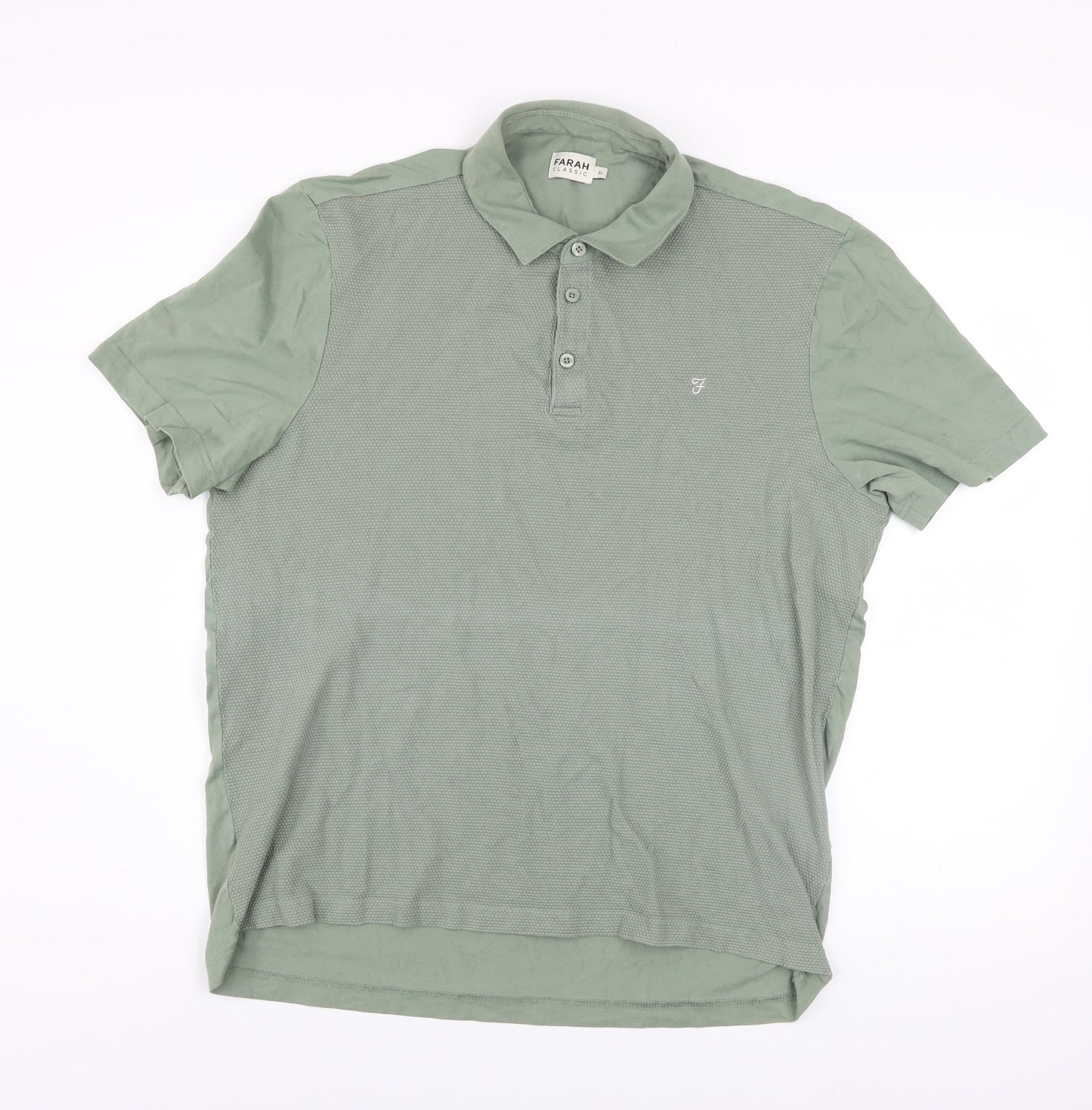 Farah Classic Men's Green XL Cotton Polo Shirt