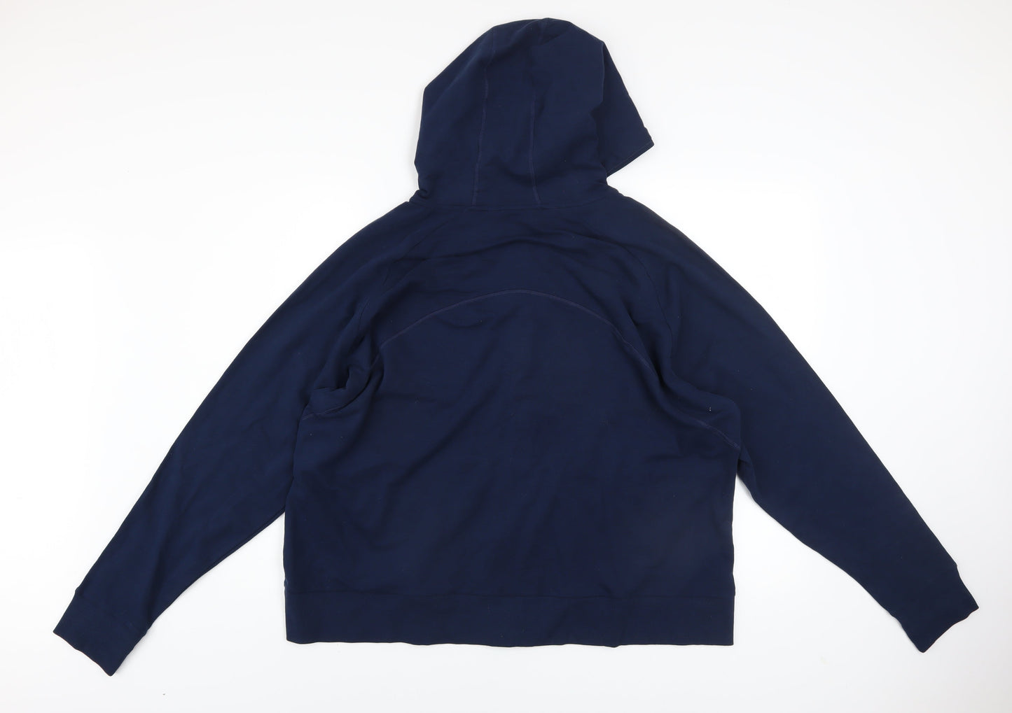 Marks and Spencer Women's Blue Hooded Track Jacket Size 22