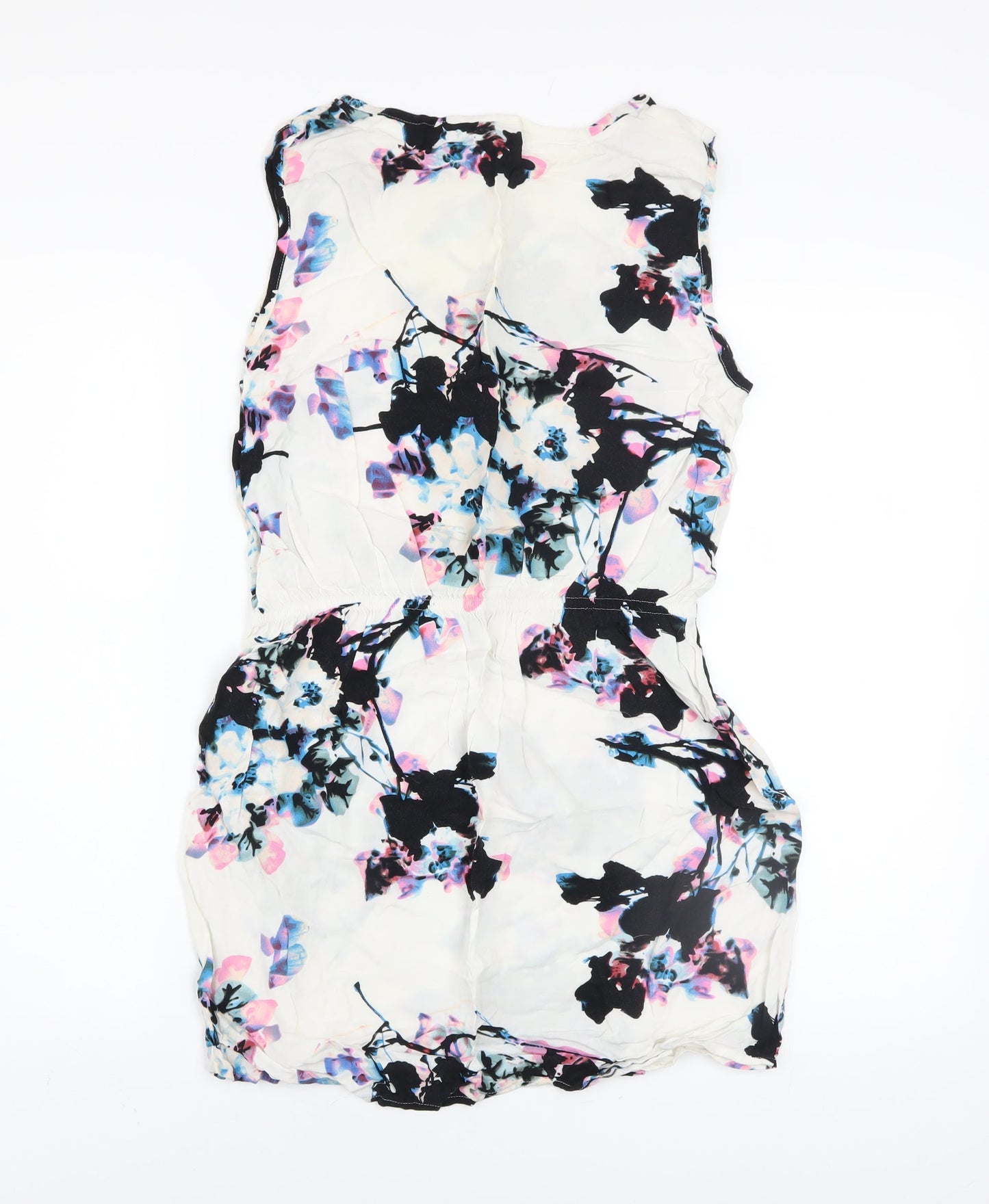 Jacqueline de Yong Women's Multicoloured Floral Sleeveless Shift Dress Size 10