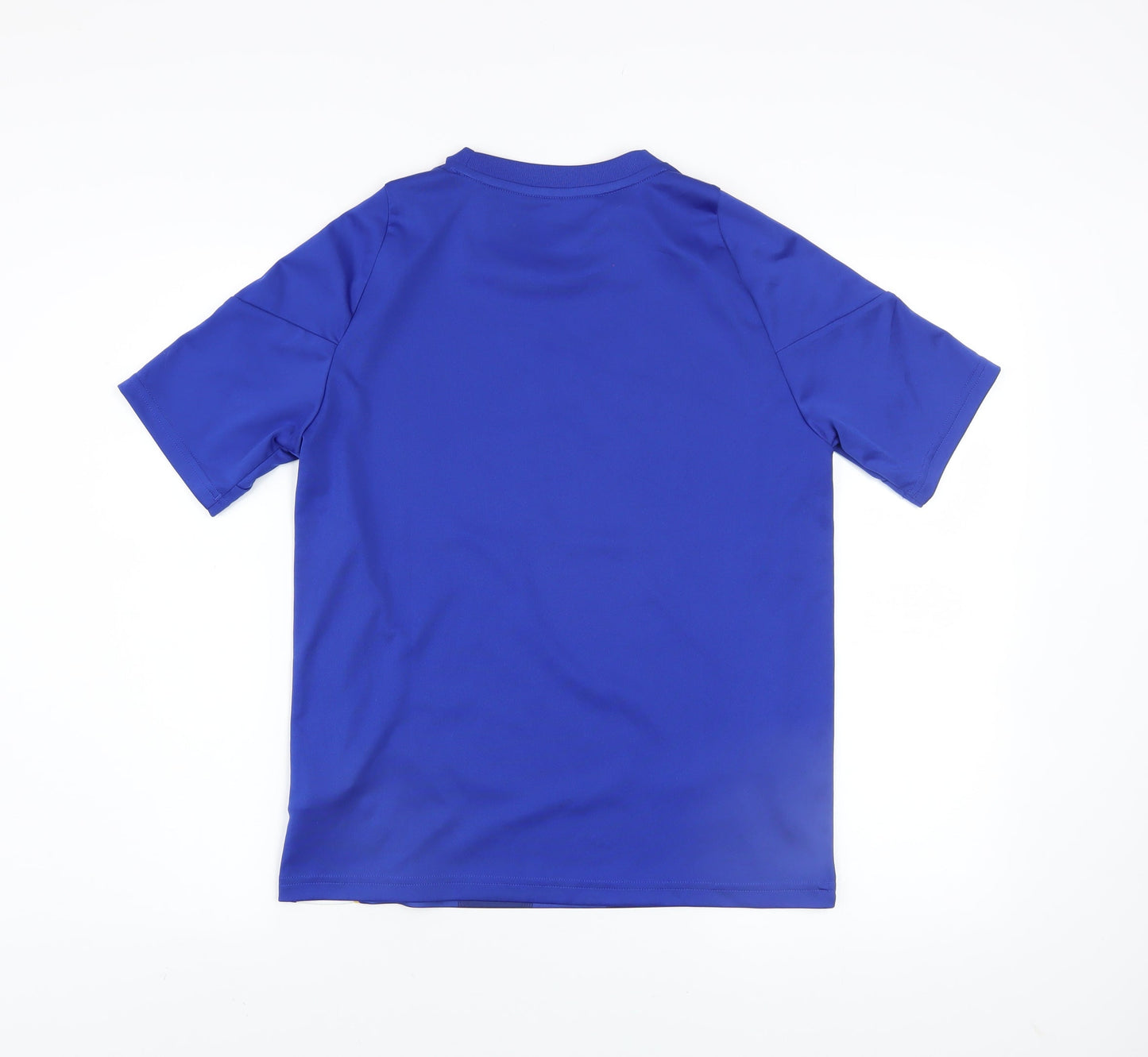 adidas Boys Blue Football Jersey T-Shirt 13-14 Years Lightweight Sports Top