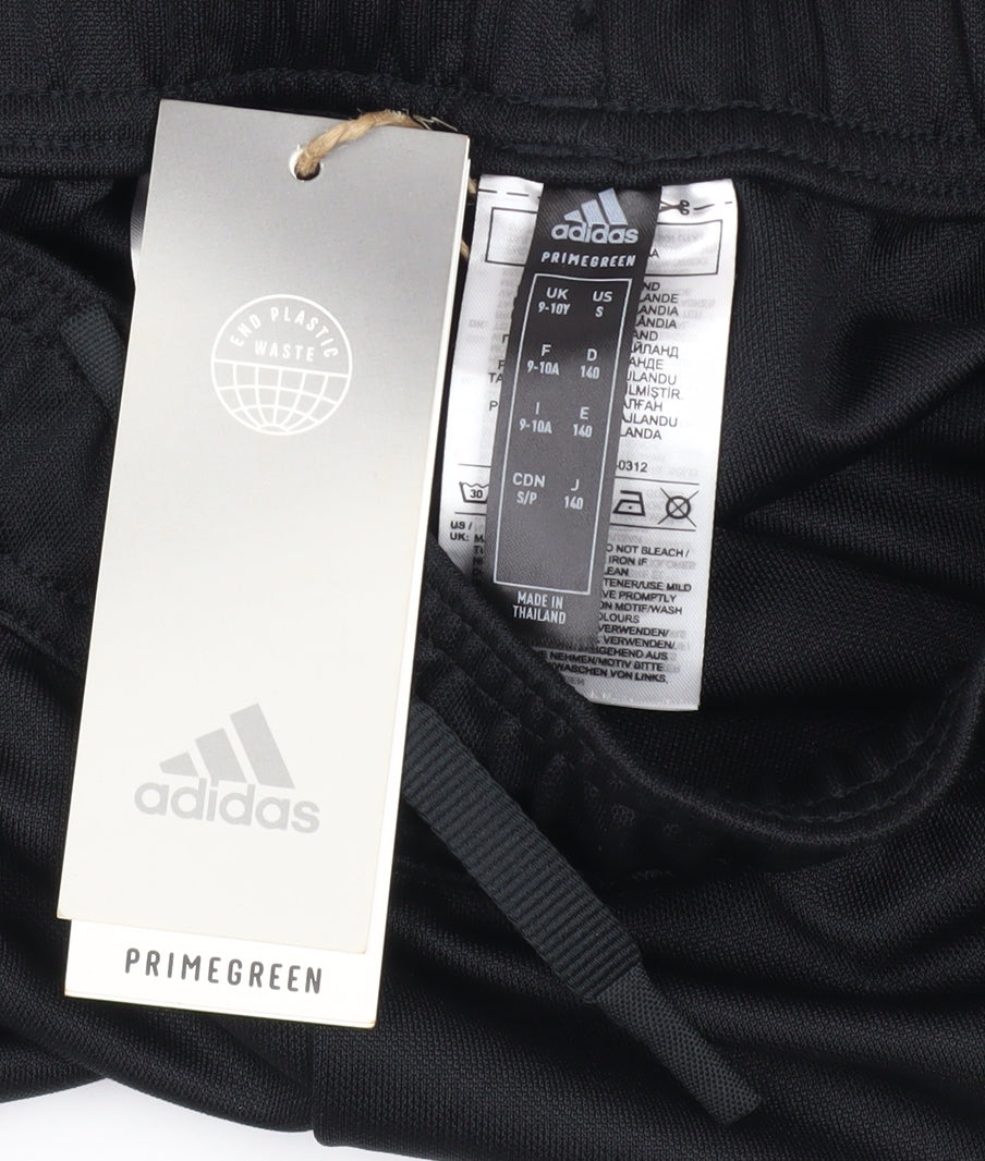 adidas Boys Black 9-10 Years Athletic Activewear Shorts