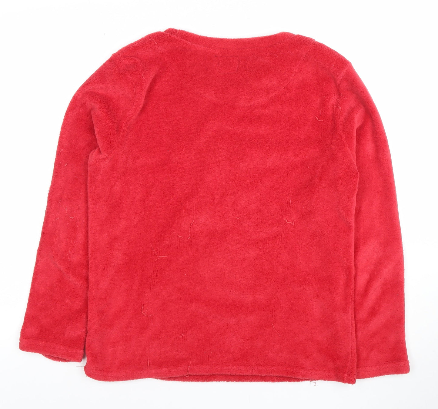 Disney Womens Red Fleece Minnie Mouse Pyjama Top XS