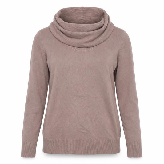 Alexon Womens Brown Cowl Neck Long Sleeve Pullover Jumper Size M