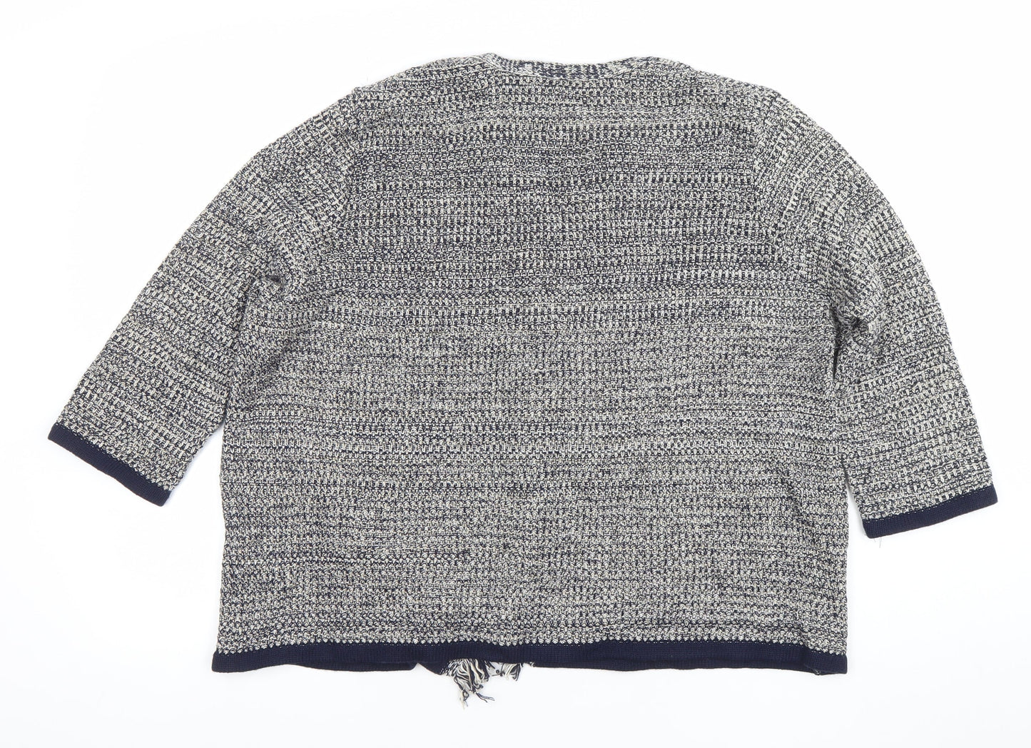 Wallis Women’s Blue Chunky Knit 3/4 Sleeve Cardigan L