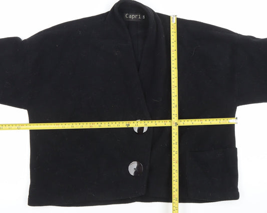 Capri Women's Black Wool Short Blazer Jacket S