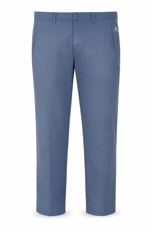 Front view of Adidas Men's Blue Chino Trousers 34x30 Regular Fit Lightweight