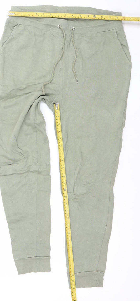 ASOS Men's Green Jogger Trousers M Regular Fit Cotton Blend