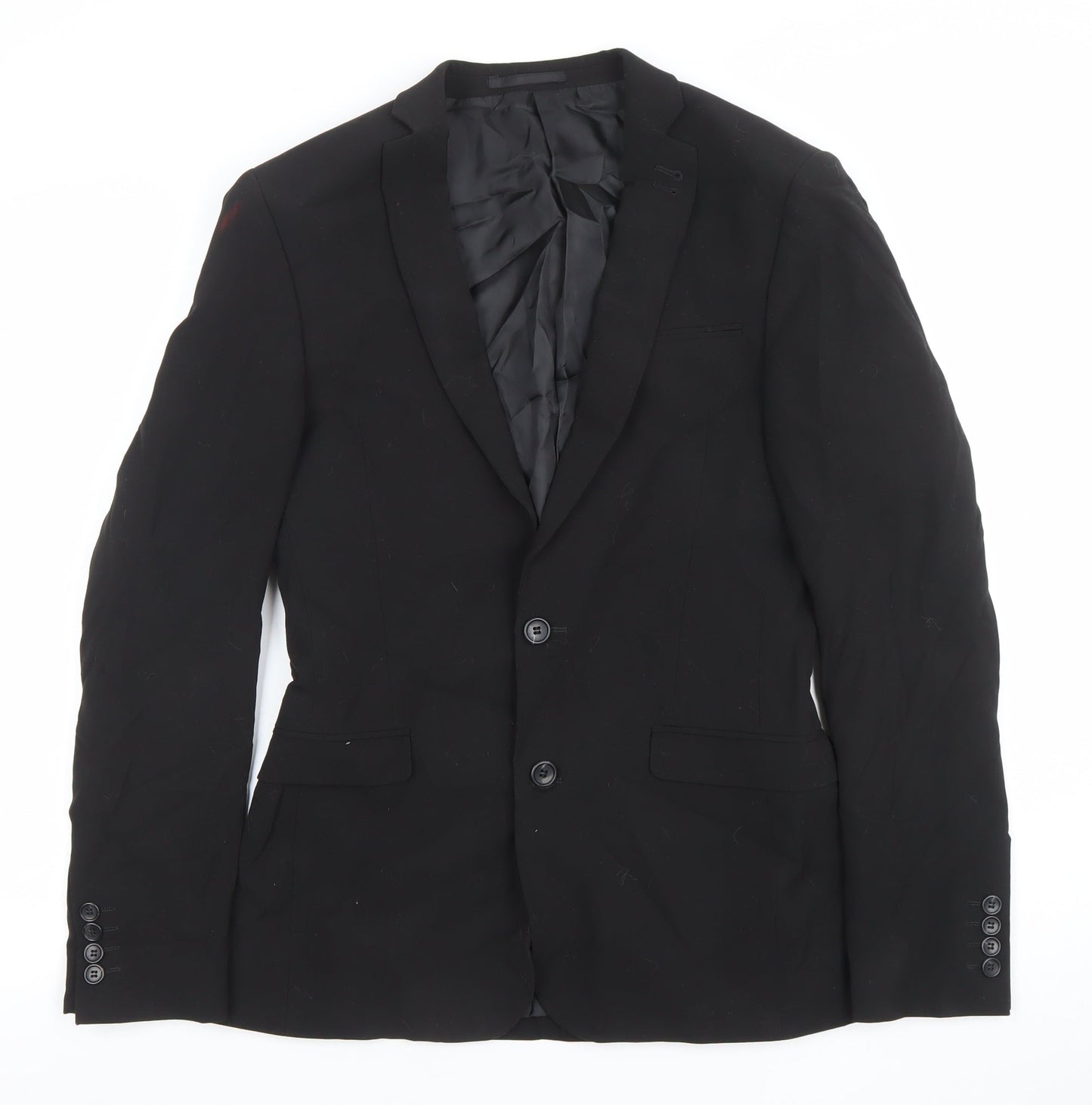 ASOS Women Black Regular Fit Suit Jacket Size UK 10 Classic Blazer