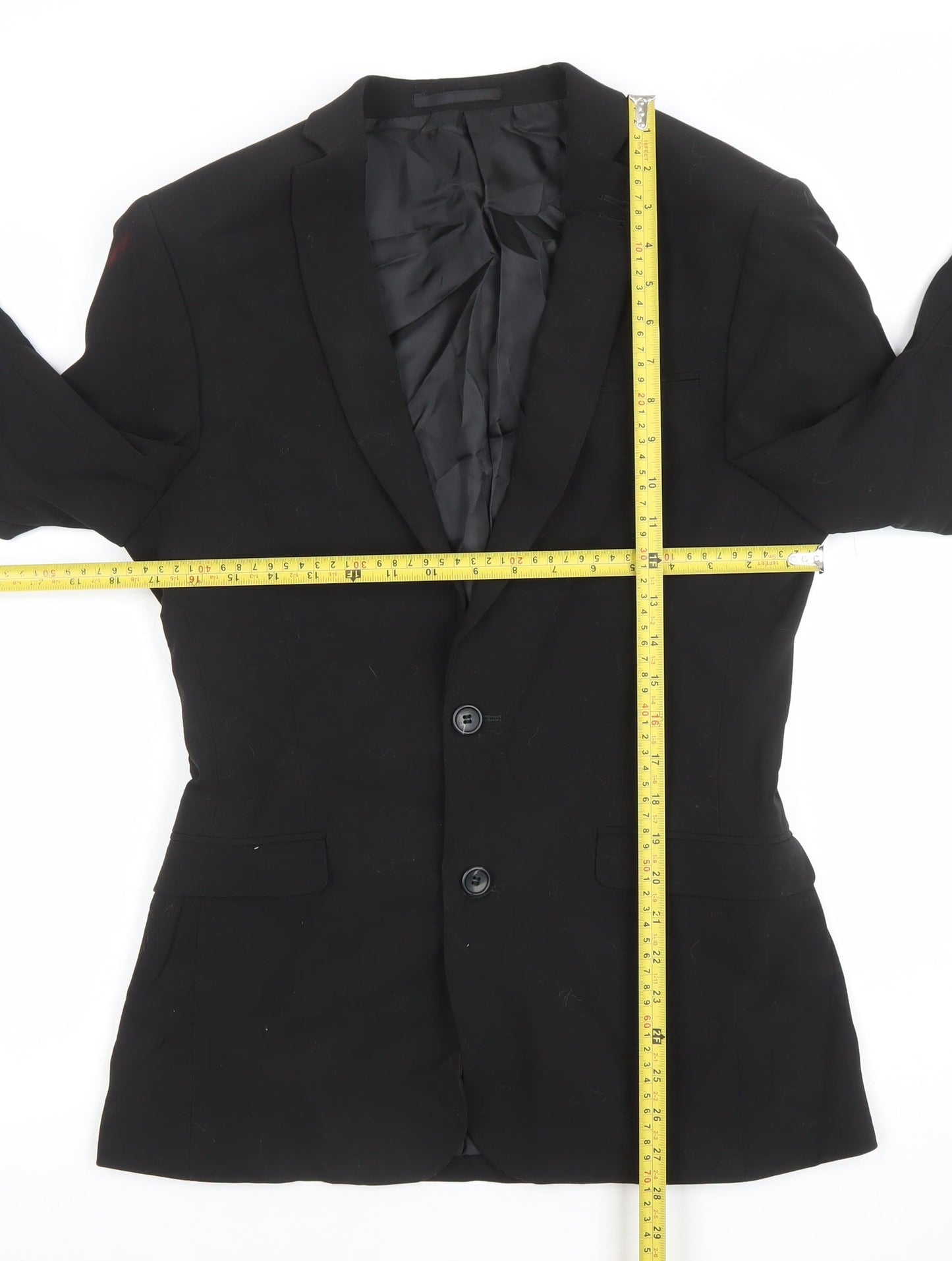 ASOS Women Black Regular Fit Suit Jacket Size UK 10 Classic Blazer