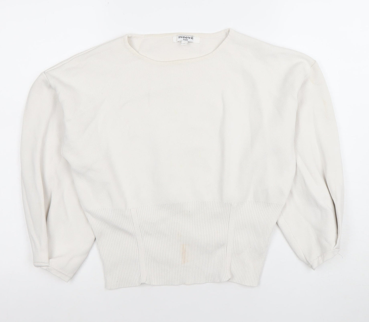 Sweewe Paris Women’s Ivory Knit Long Sleeve Blouse M