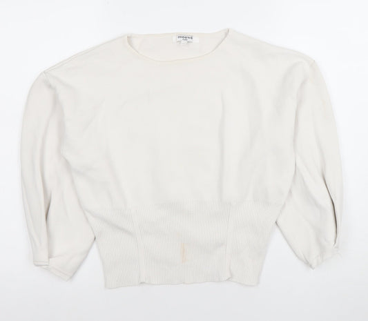 Sweewe Paris Women’s Ivory Knit Long Sleeve Blouse M