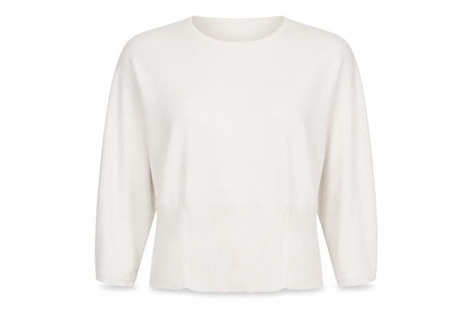 Sweewe Paris Women’s Ivory Knit Long Sleeve Blouse M
