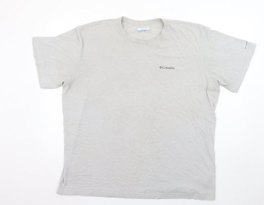 Columbia Men's Grey 2XL Cotton Short Sleeve Crew Neck T-Shirt