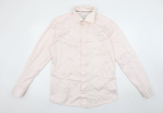 Eton Men's Pink Slim Fit 16.5in (42) Long Sleeve Cotton Shirt