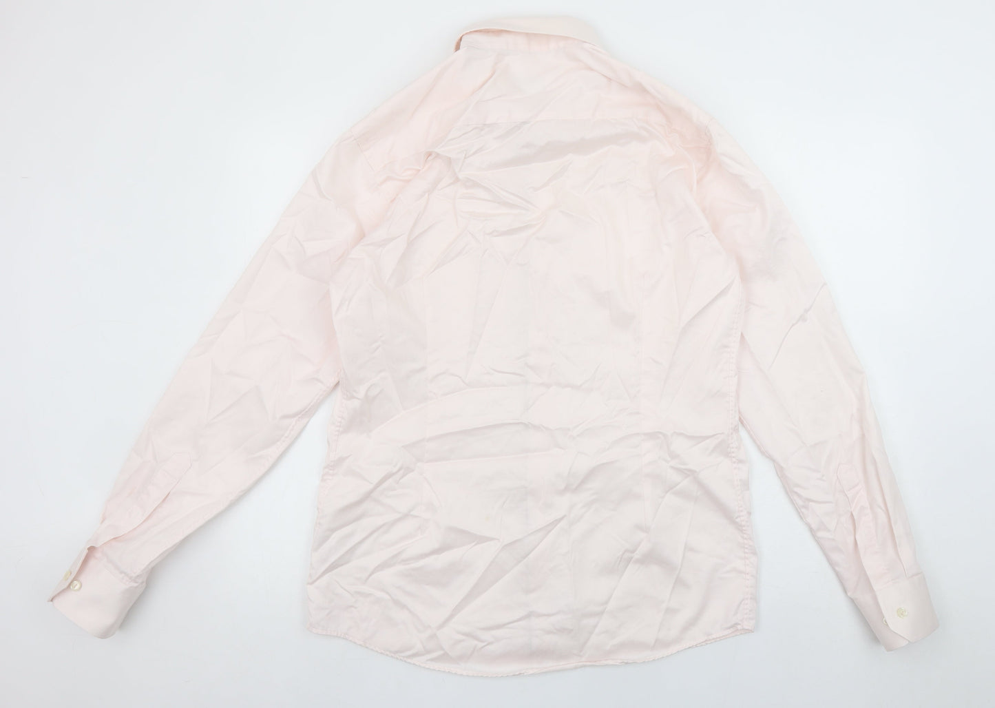 Eton Men's Pink Slim Fit 16.5in (42) Long Sleeve Cotton Shirt