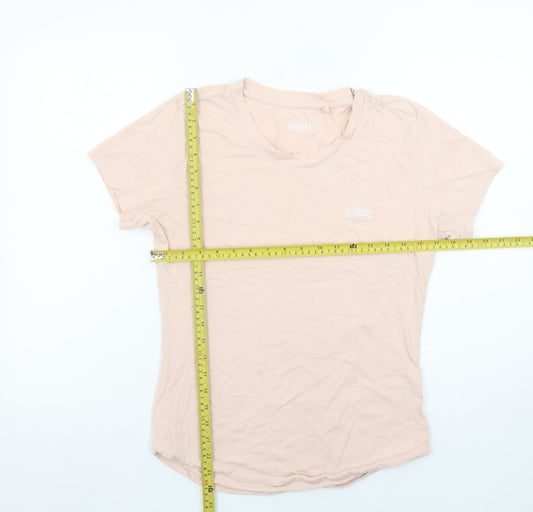 Diesel Womens Beige Basic Cotton Short Sleeve T-Shirt M