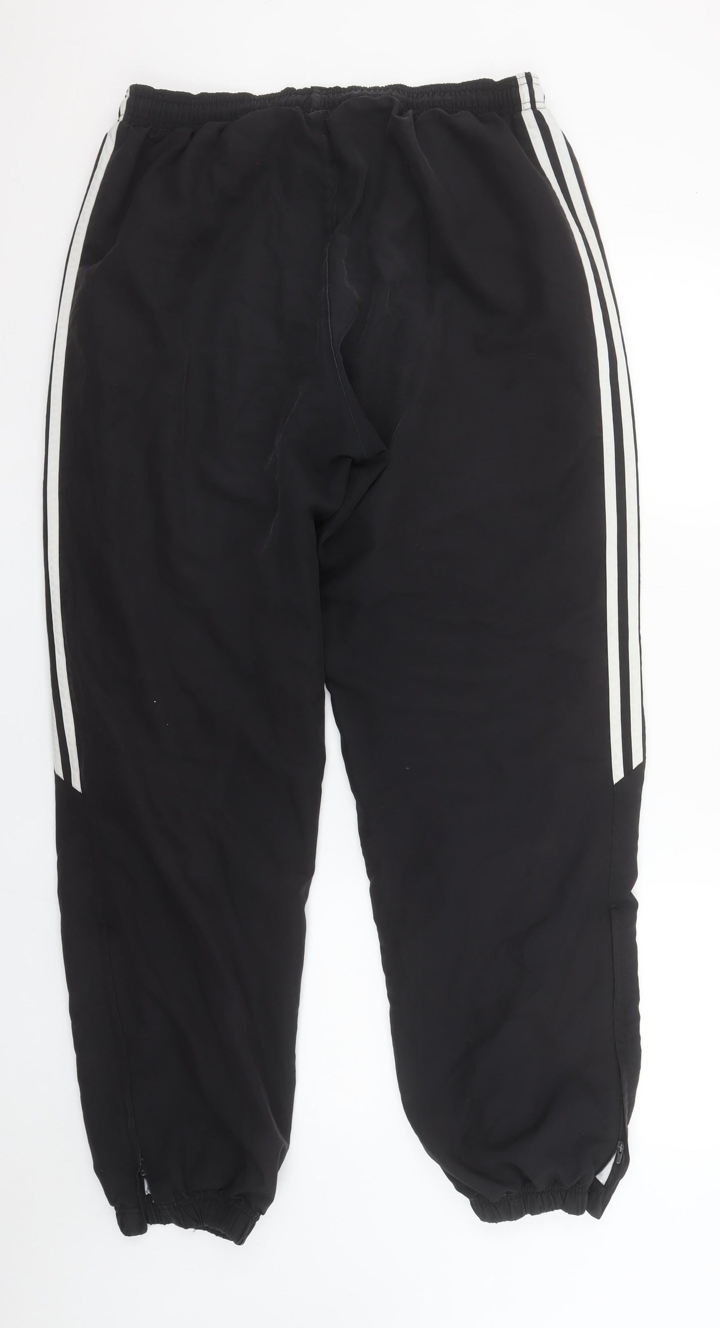 Adidas Men's Black Jogger Trousers Size M Polyester Sportswear