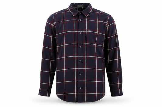 Jack & Jones Mens Blue Checked Long Sleeve Cotton Shirt Size L