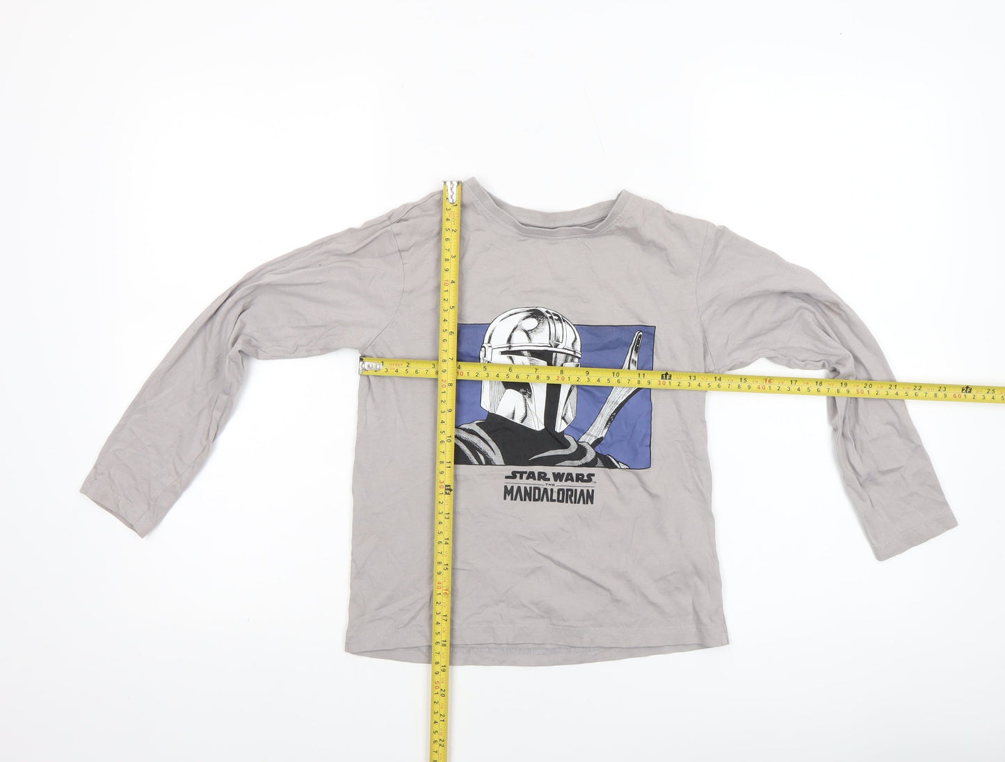 Primark Boys Beige Star Wars Mandalorian Long Sleeve T-Shirt 8-9 Years