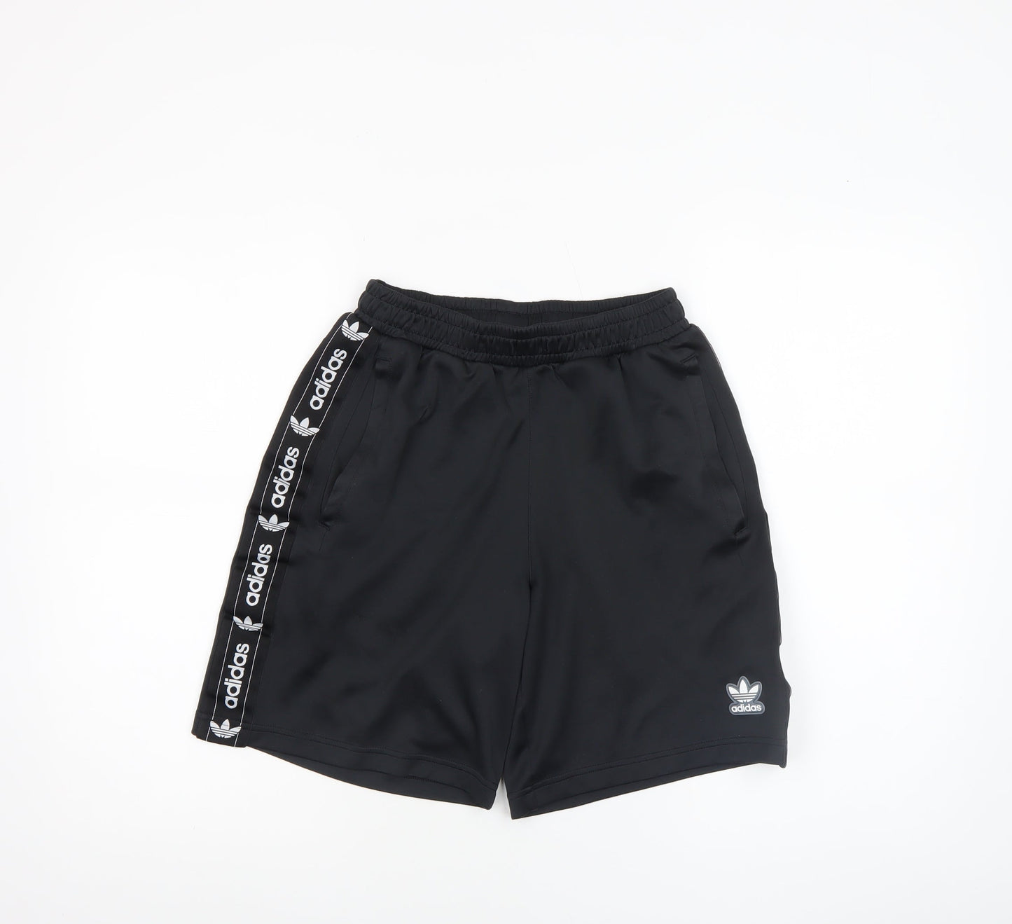 adidas Men's Black XS Athletic Sports Shorts with Logo Trim