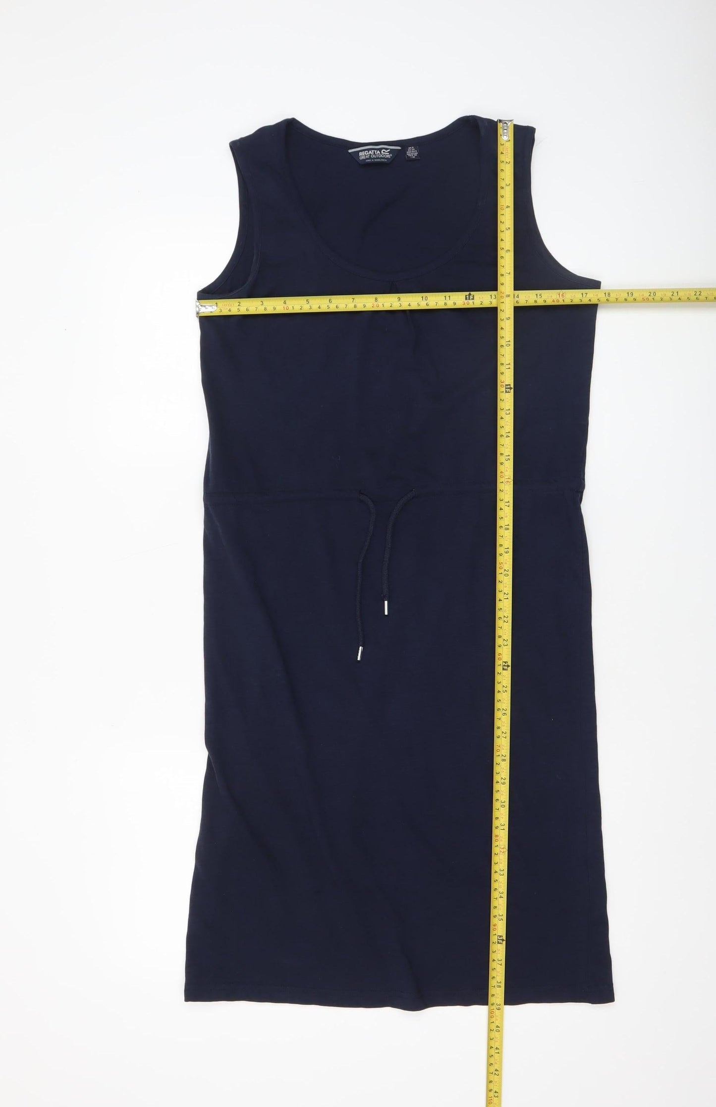 Regatta Women’s Blue Cotton Tank Dress Size 8 Knee Length Sleeveless