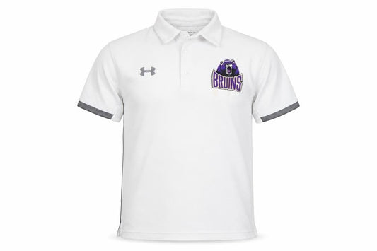 Under Armour Men's White Small HeatGear Polo Shirt Bruins Logo