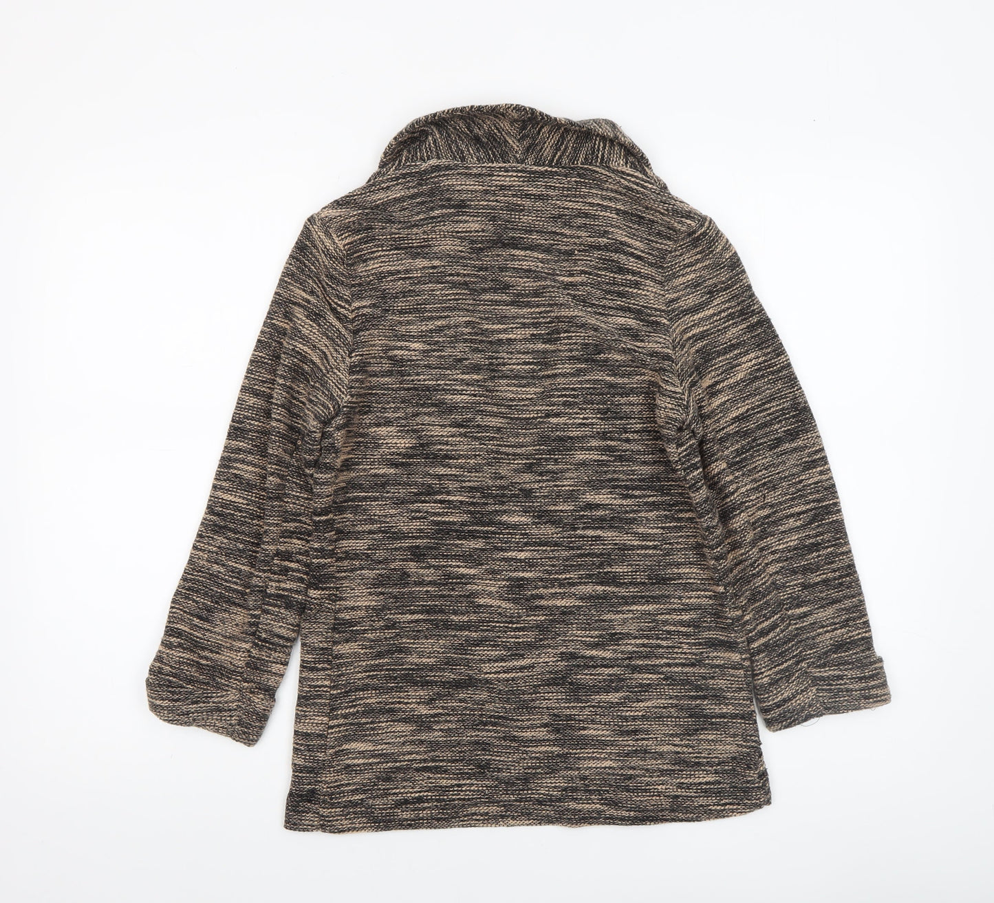 New Look Women's Brown Knit Coatigan Size 6 Long Sleeve Casual