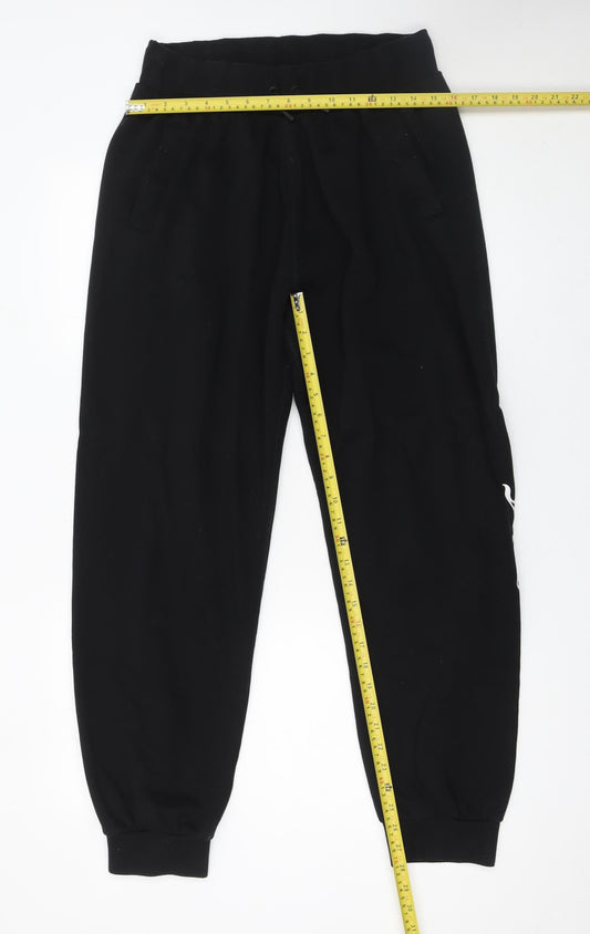 Juicy Couture Womens Black Jogger Sweatpants L Logo Sport Style