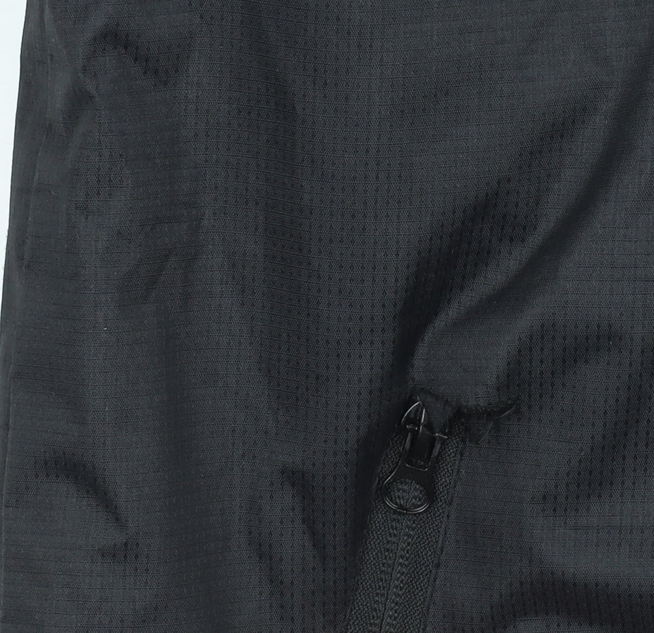 Charles Norton Men's Black L Hooded Windbreaker Jacket Lined Water Resistant