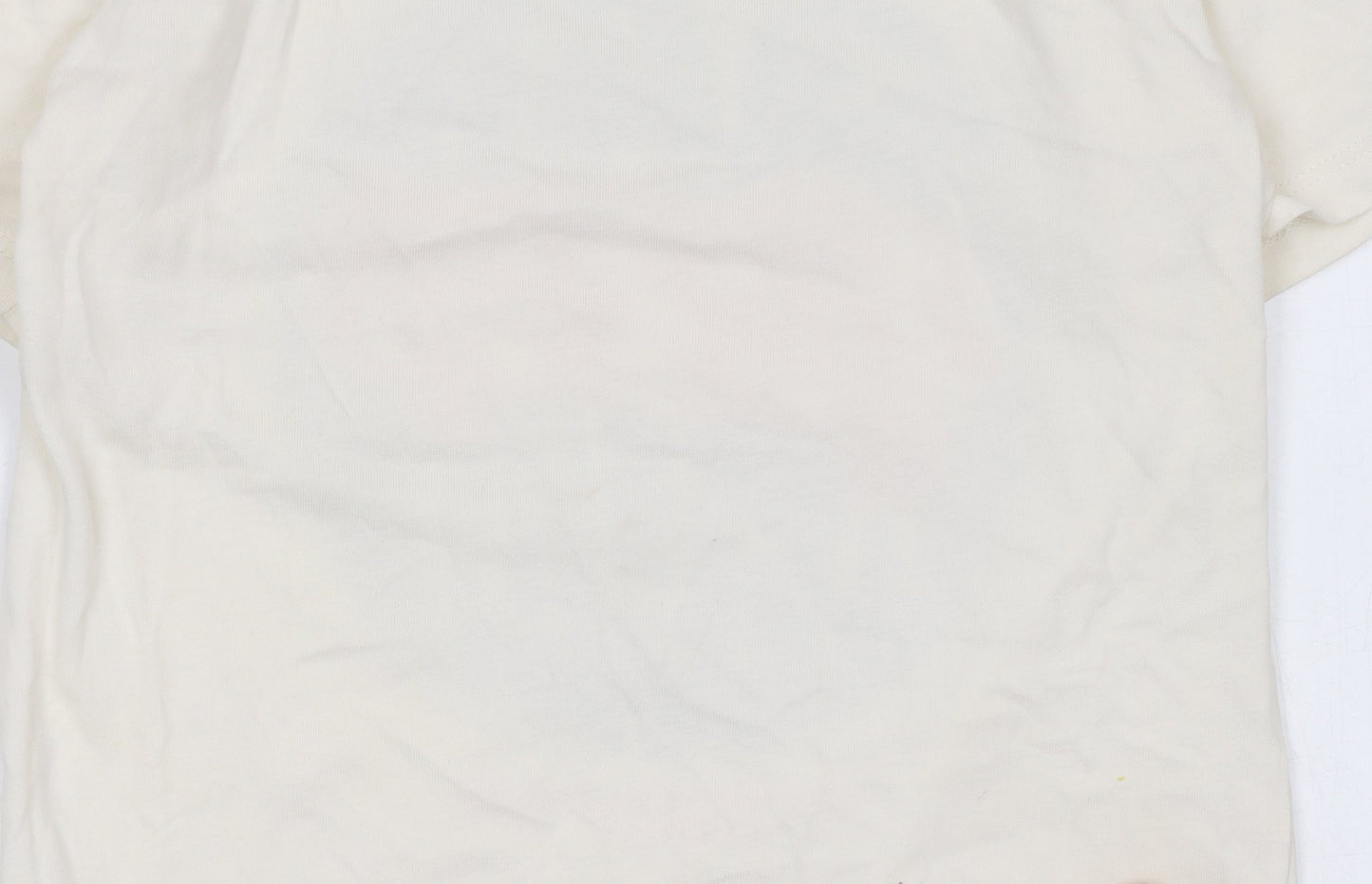 Dunnes Stores Boys Beige Skateboard Graphic Cotton T-Shirt 5-6 Years