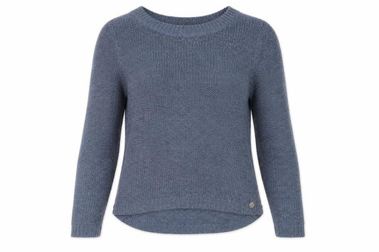 Front view of Only women’s blue xs chunky knit jumper