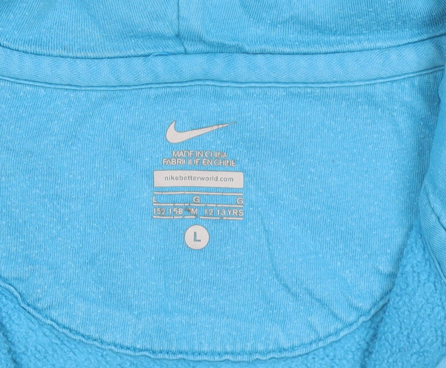Nike Boys Blue Colourblock Full Zip Hoodie 12-13 Years