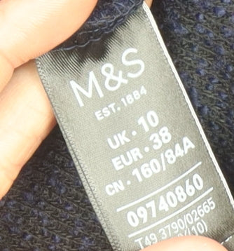 Marks and Spencer Women's Blue Long Sleeve Open Cardigan Size 10