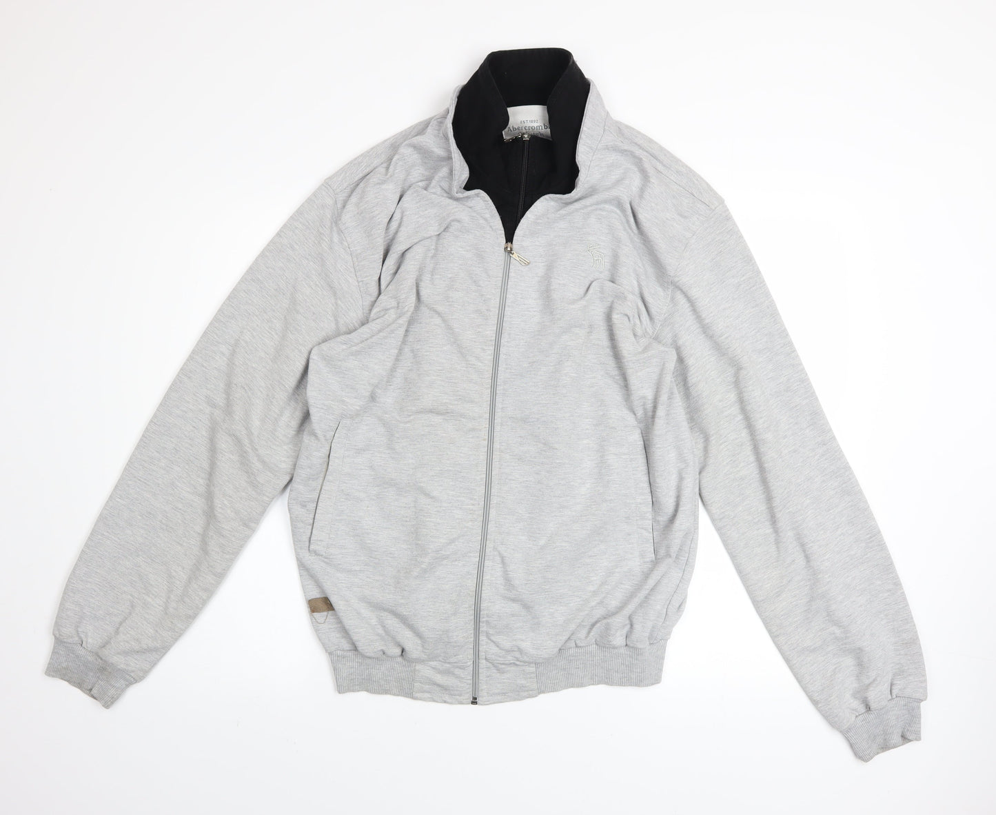 Abercrombie & Fitch Men's Grey Full Zip Sweatshirt L Regular Fit