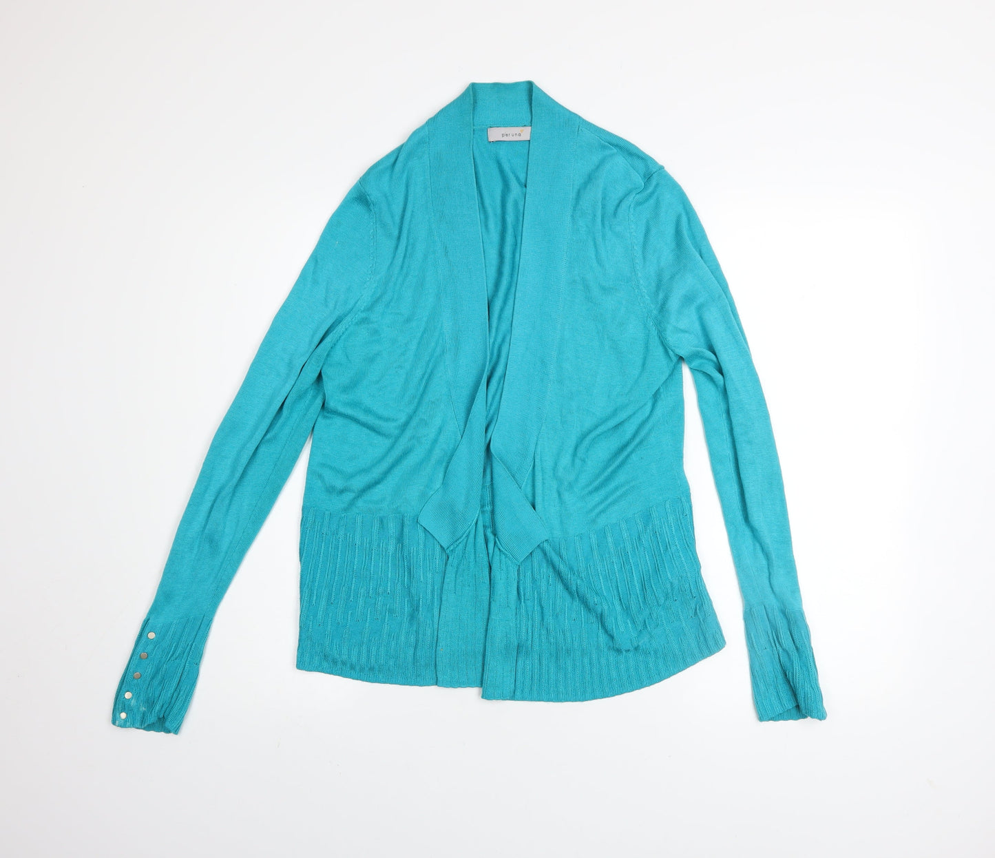 Marks and Spencer Women’s Blue Long Sleeve Open Knit Cardigan Size 14
