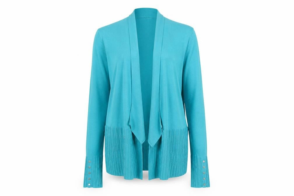 Marks and Spencer Women’s Blue Long Sleeve Open Knit Cardigan Size 14