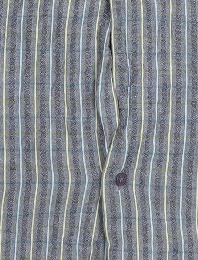 Olly & Co Men’s Blue Striped Cotton Short Sleeve Button-Up Shirt XL
