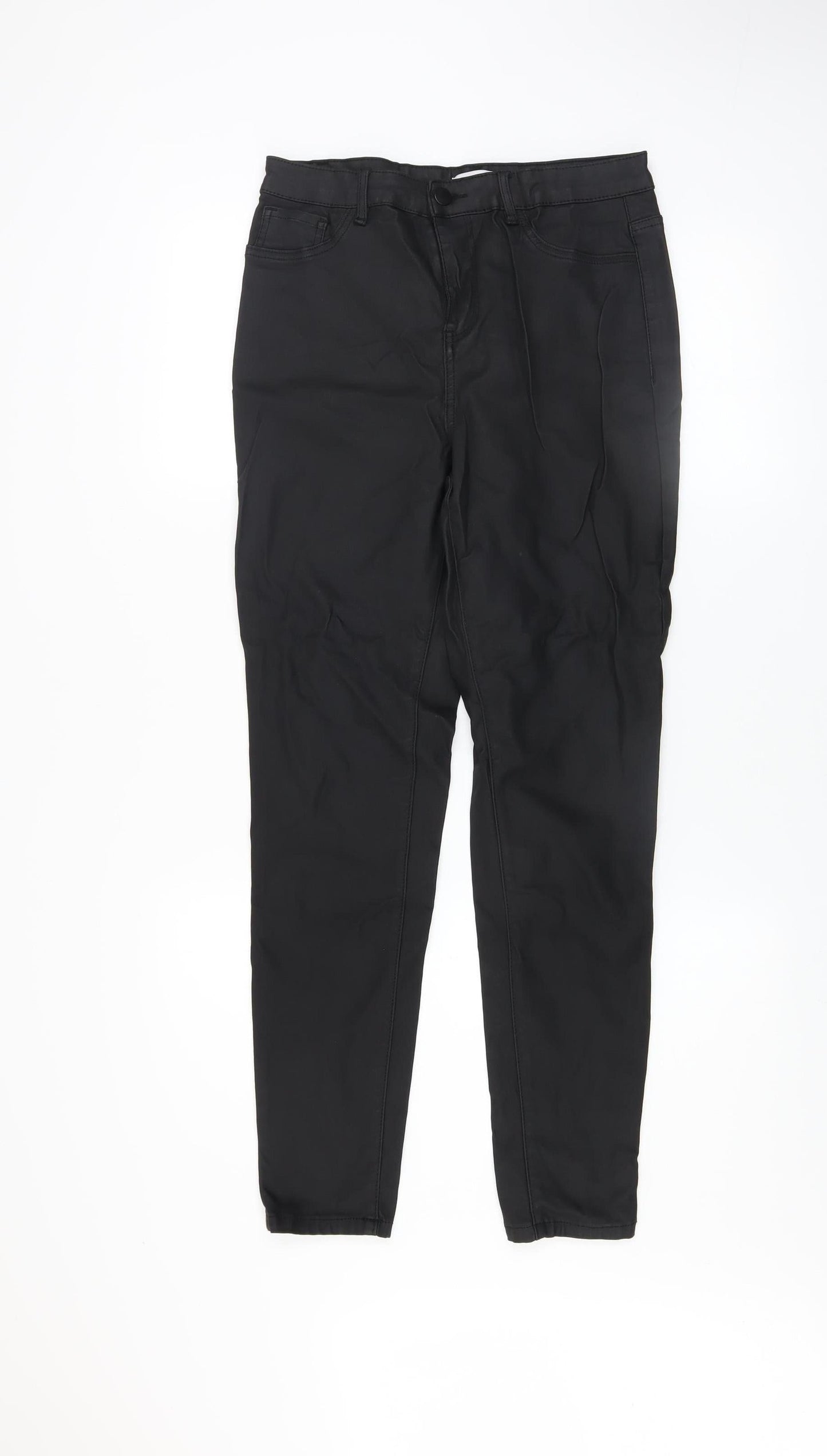Gallery Womens Black Slim Fit Stretch Trousers Size 14