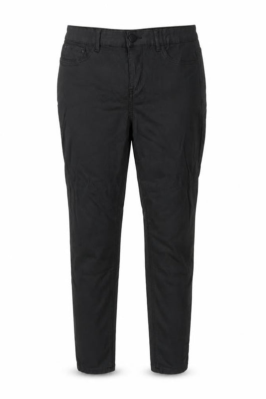 Front view of Gallery women’s black slim fit stretch trousers, size UK 14