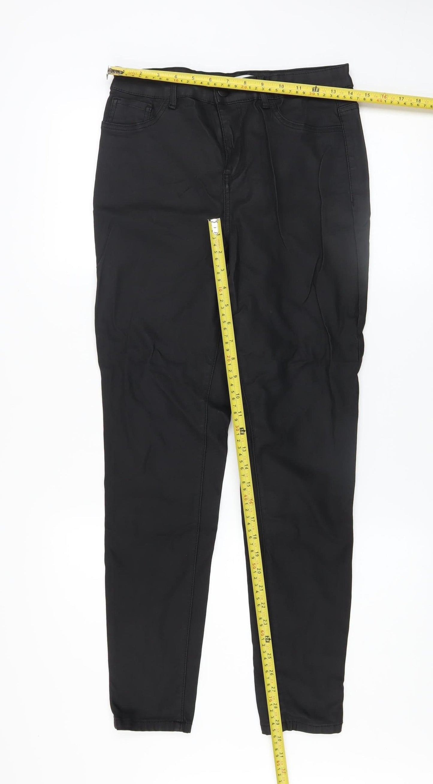 Gallery Womens Black Slim Fit Stretch Trousers Size 14
