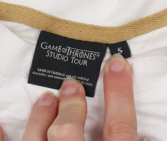 Game of Thrones Studio Tour Men's White Cotton T-Shirt Size S
