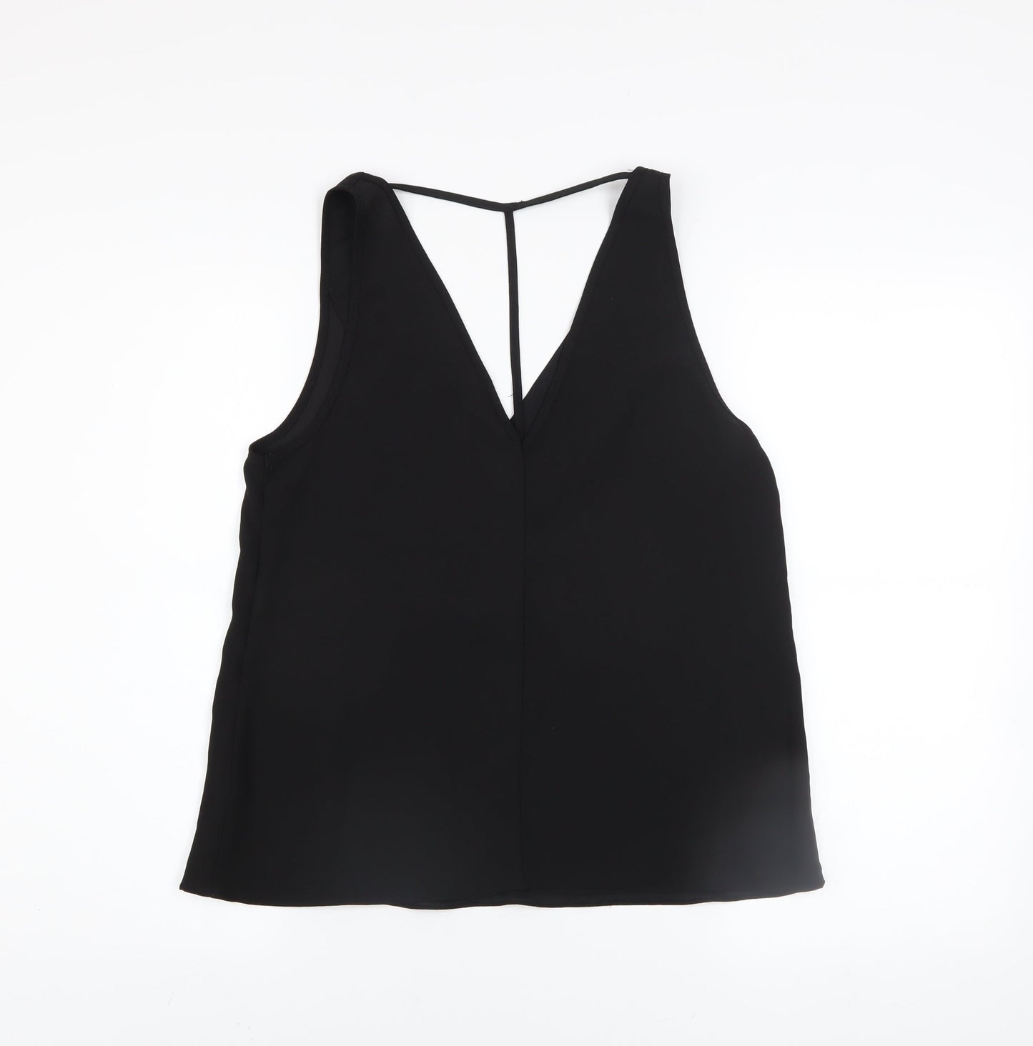 River Island Women’s Black Size 8 V-Neck Camisole Tank Top