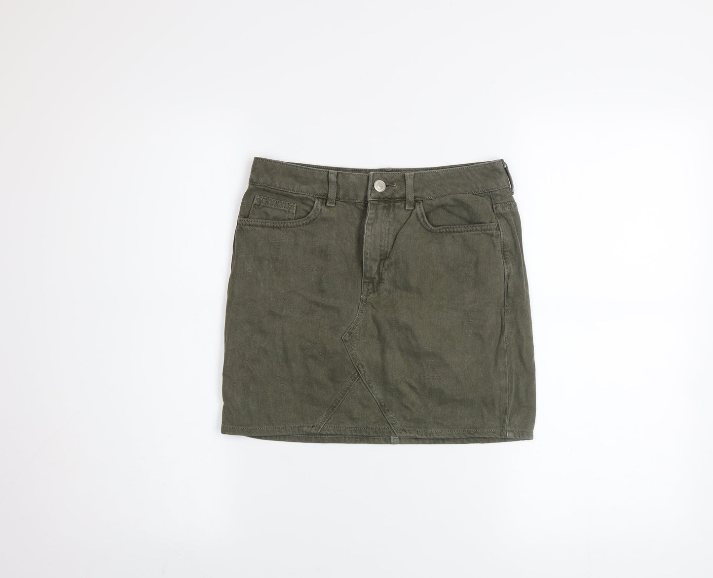 New Look Teens Green Denim Short Skirt Age 11 Cotton Casual