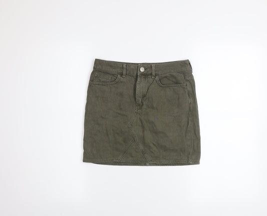 New Look Teens Green Denim Short Skirt Age 11 Cotton Casual