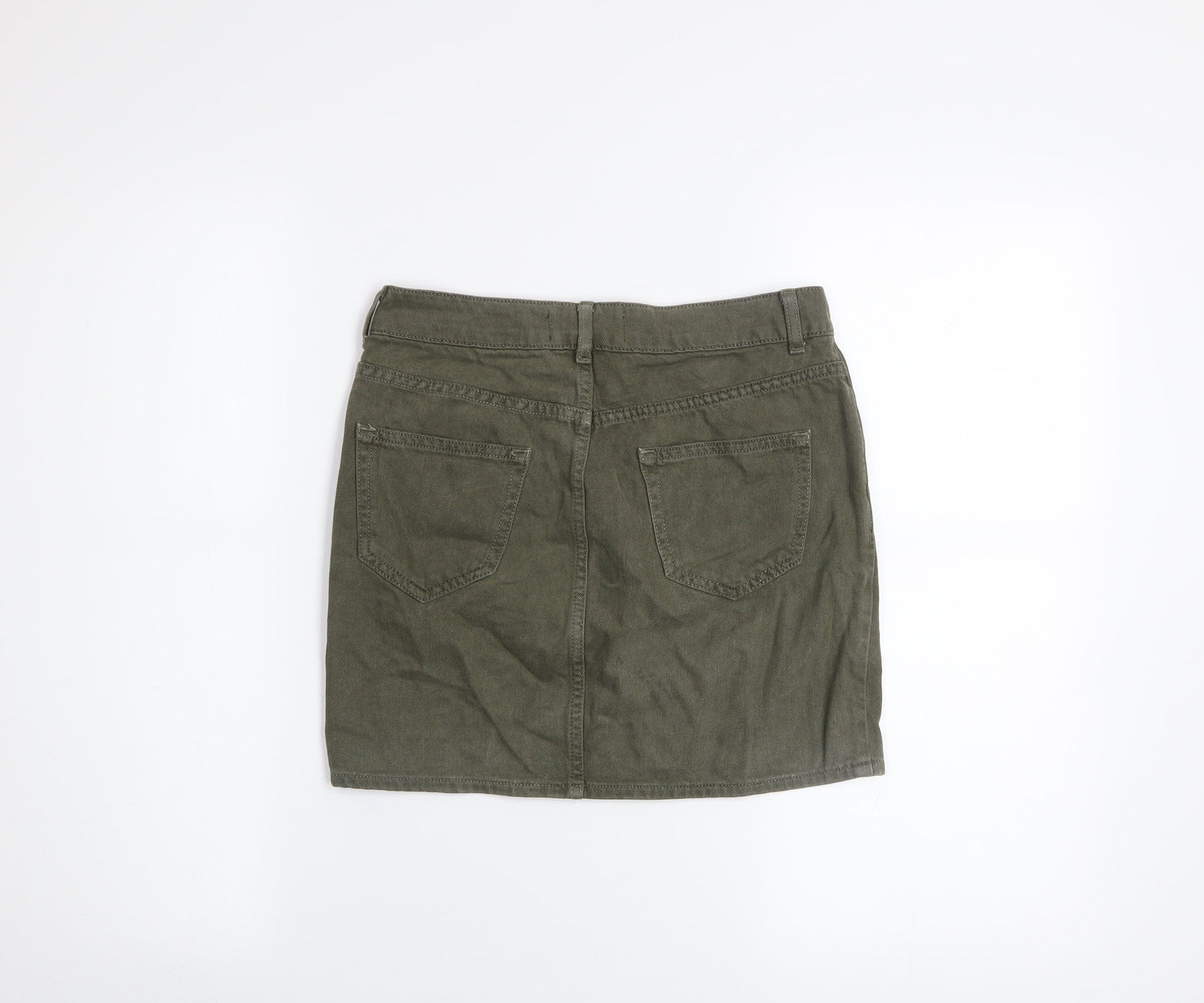 New Look Teens Green Denim Short Skirt Age 11 Cotton Casual