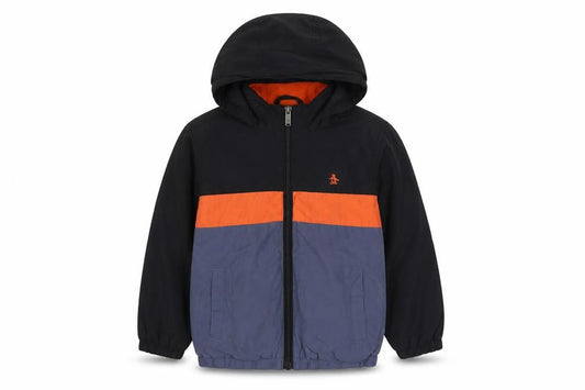 Front view of Original Penguin boys’ multicoloured 6-7 years hooded puffer jacket