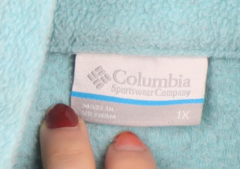 Columbia Women Blue Fleece Full Zip Jacket Size 18 Plus
