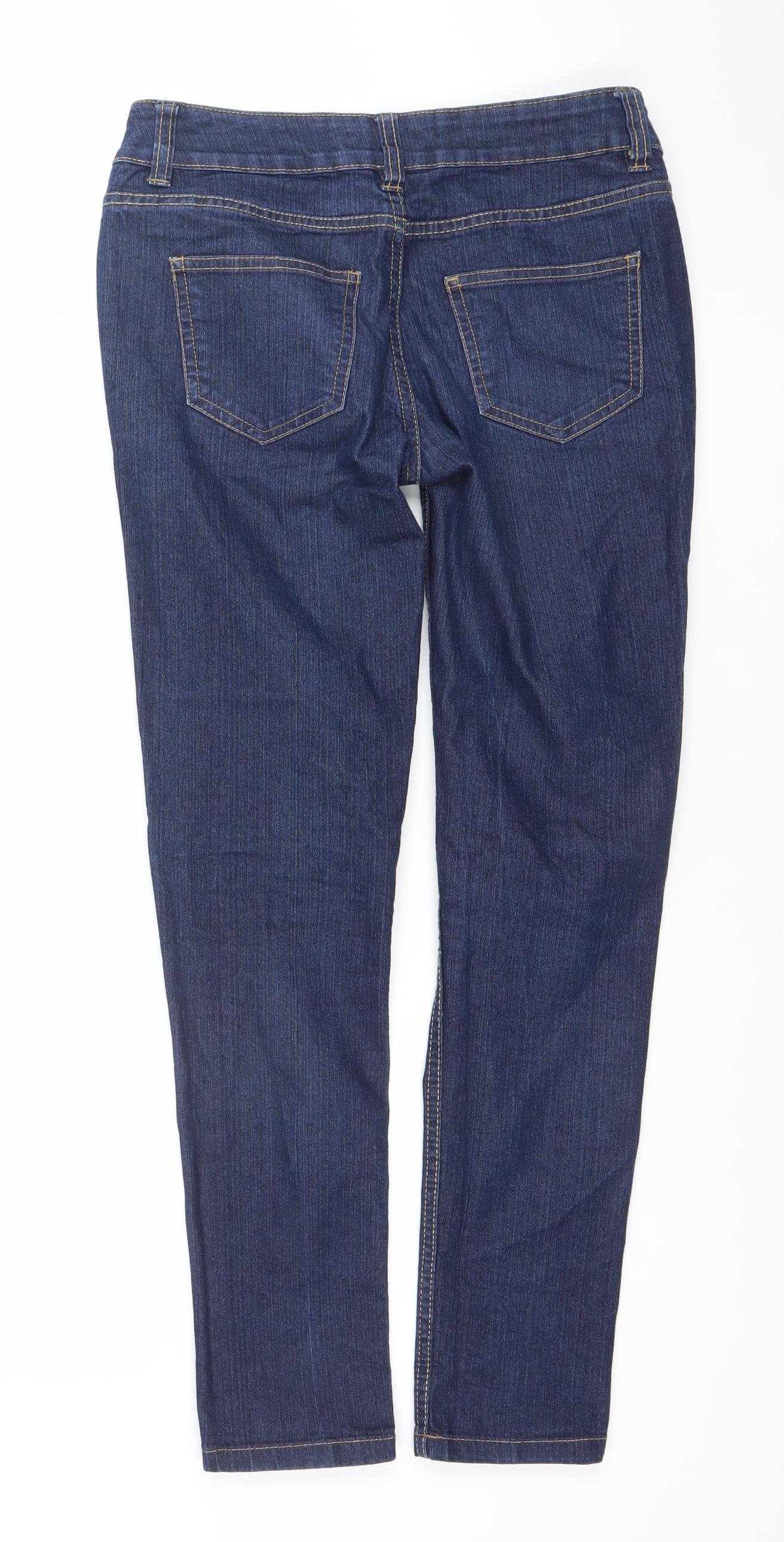 C&A Women’s Blue Distressed Skinny Denim Jeans Size 8