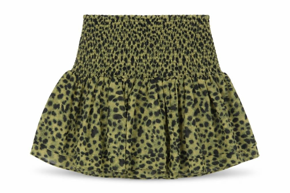 H&M Women Green Animal Print A-Line Short Skirt Size M