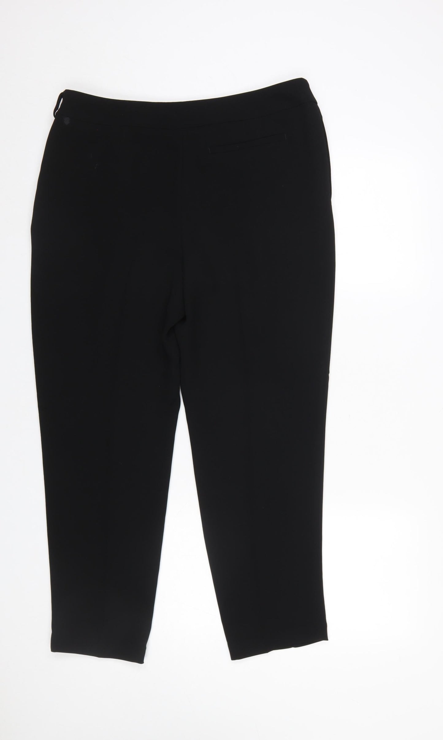 Marks and Spencer Autograph Women’s Black Pleated Belted Tapered Trousers UK 14